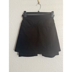 Spanx NWT Power Skort Womens Size M Black Slim Stretch Lined Skirt Shorts New